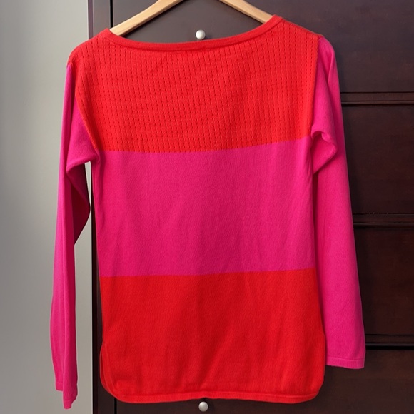 LACOSTE Color-Block 100%Cotton Long Sleeve Tunic - Picture 3 of 4
